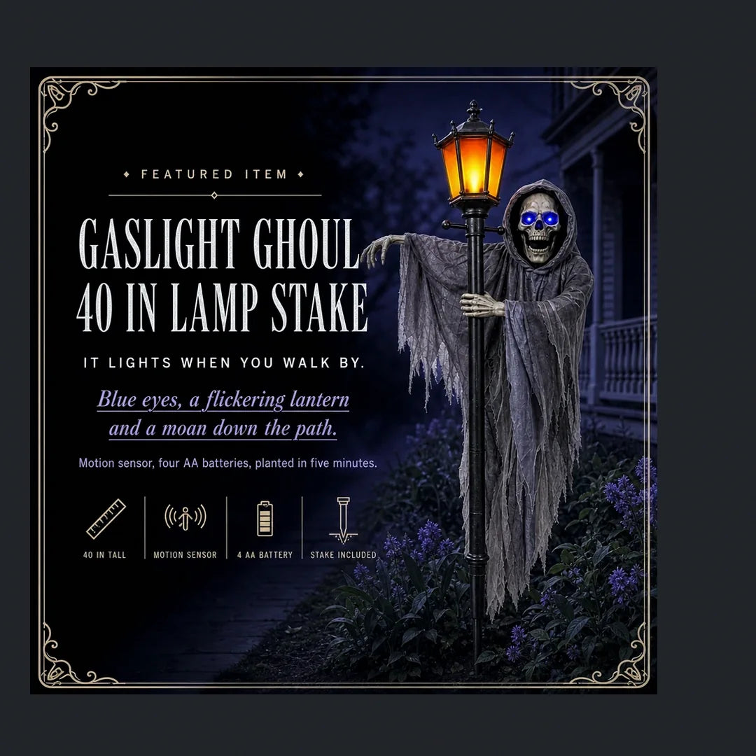 Cloaked Lantern Ghoul Garden Stake, photo 1
