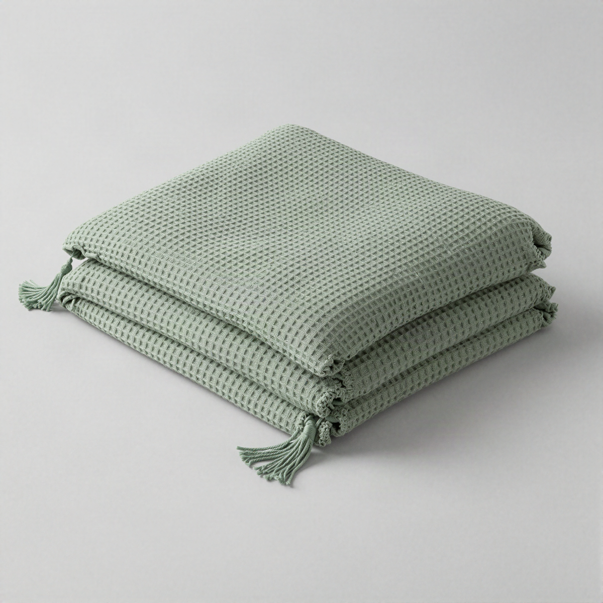 Waffle-Weave Cotton Throw