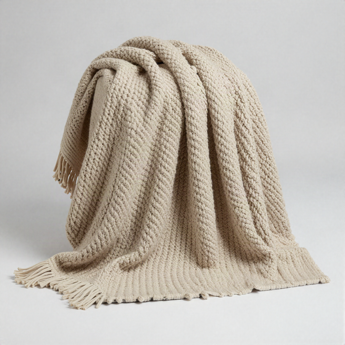 Chunky Knit Wool Throw