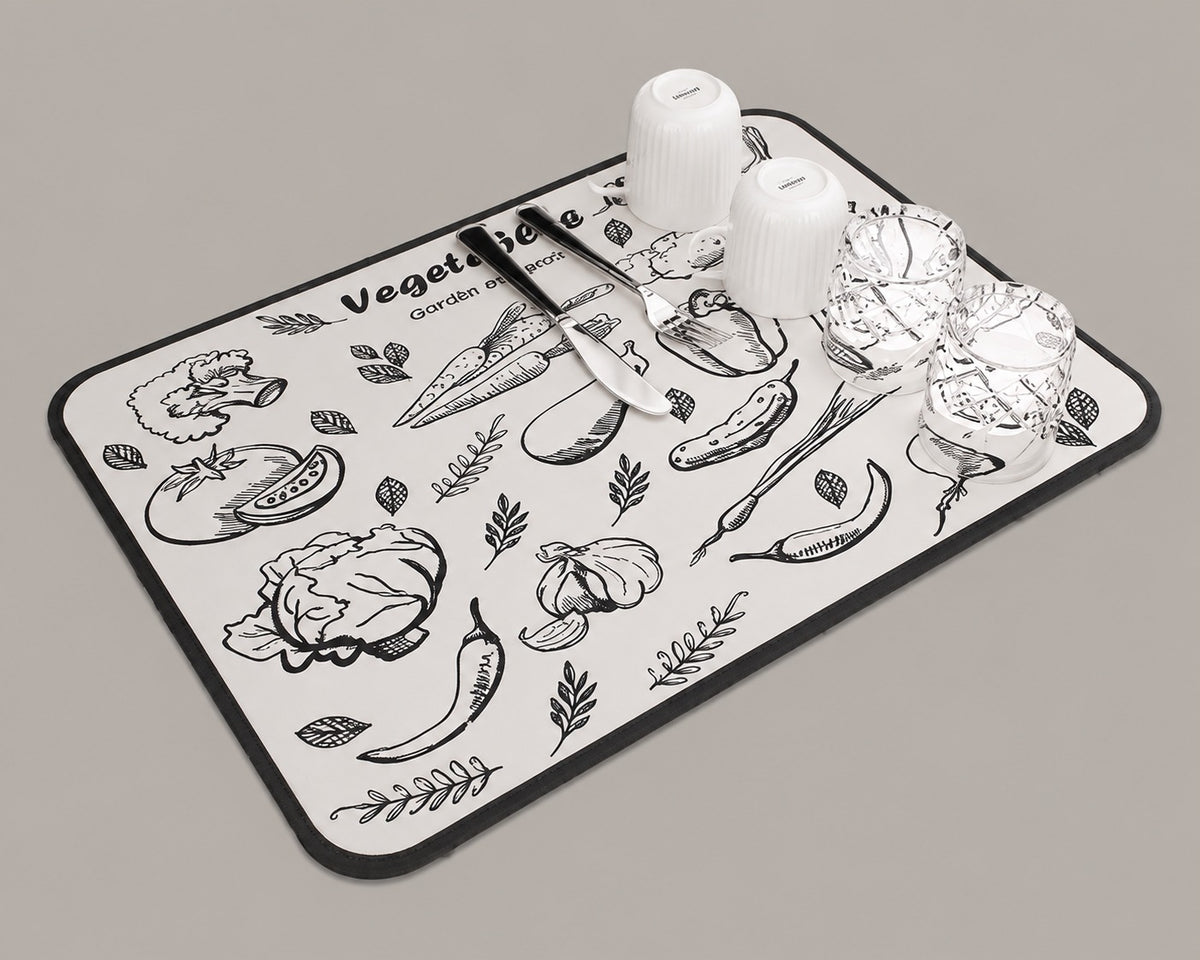 Vegetable Garden Dish Drying Mat