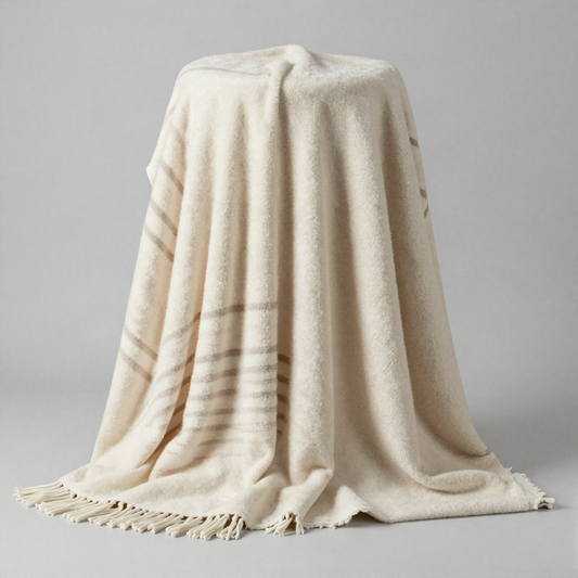 Alpaca-Blend Striped Throw