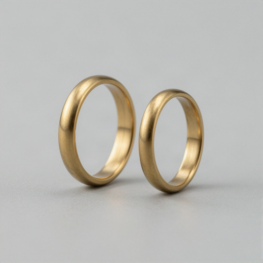 Brass-Tone Napkin Ring Duo