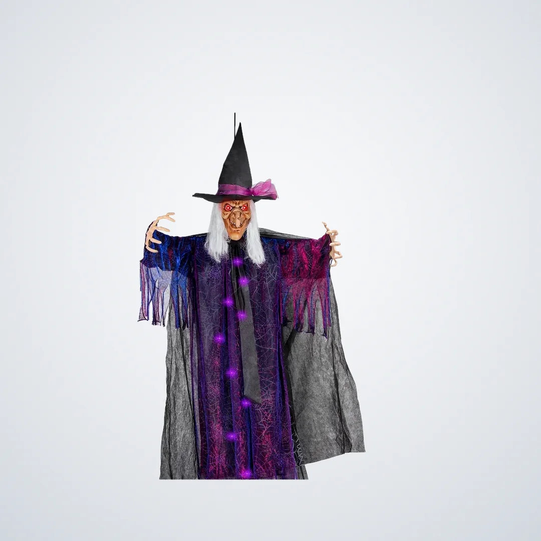 Purple-Robe Hanging Witch, 6 ft, photo 1